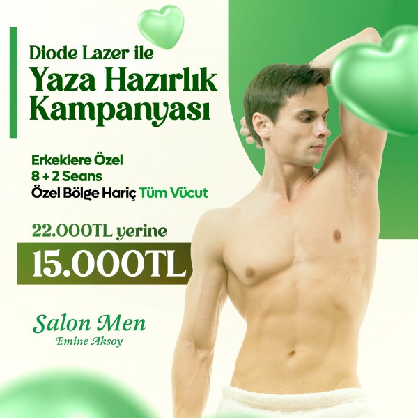 Adana ‘da Tek erkek güzellik merkezi Salon Men den erkeklere özel 10 seanslık kampanya 1