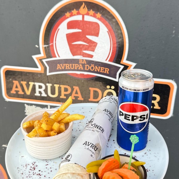 Avrupa döner de tek kişilik  frankfurt döner dürüm  menü özel fiyata